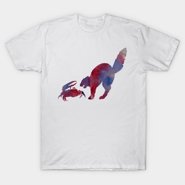 Cat and crab T-Shirt by TheJollyMarten